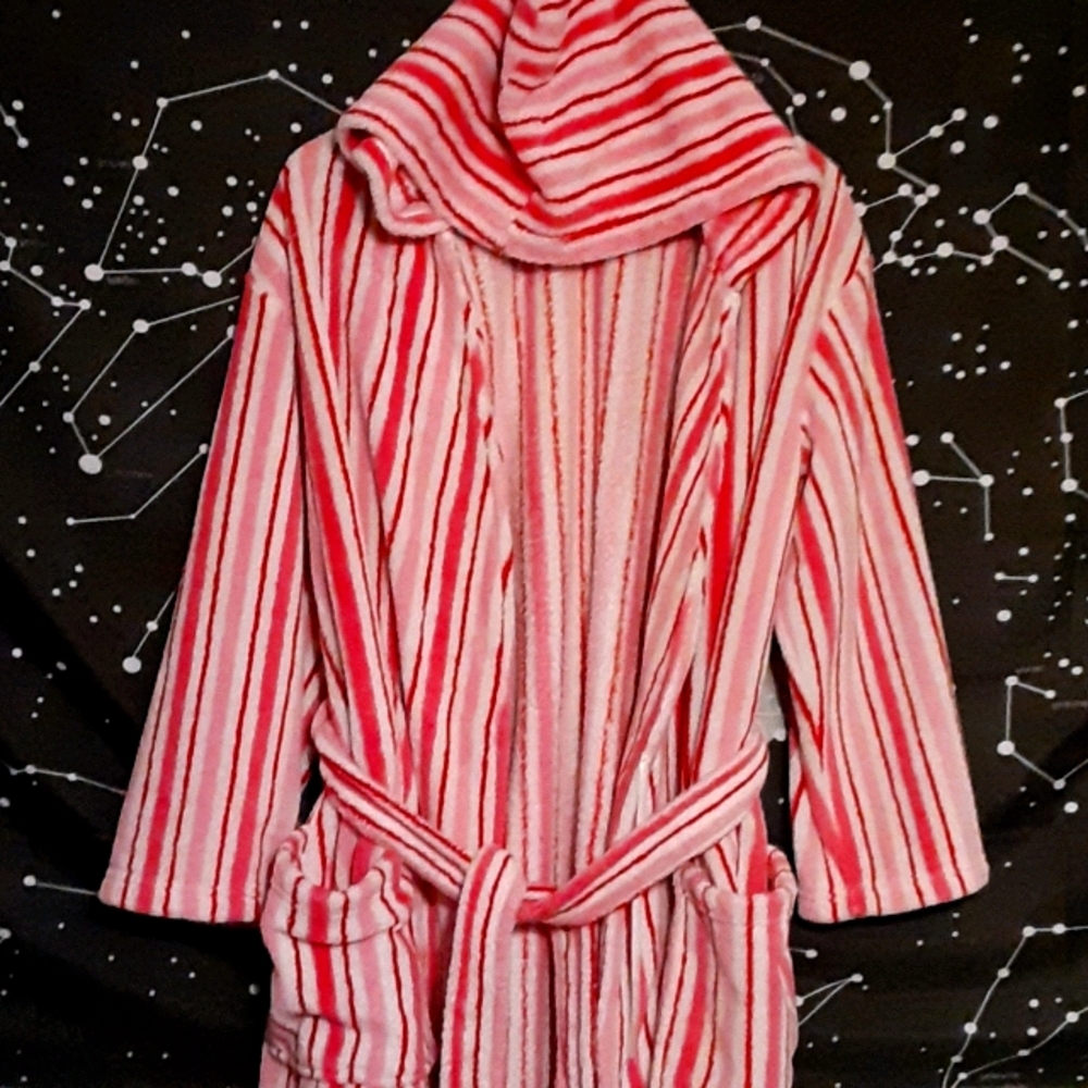 Plush Candy Cane Bathrobe